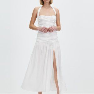THIRD FORM Off White Full Bloom Gather Midi Dress, AU size 8 US size 6.